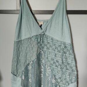 Light Blue Lace SheerTank Top!